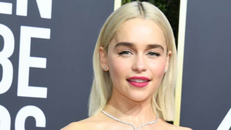 Emilia Clarke bei den 75. Golden Globes (Bild: AFP)