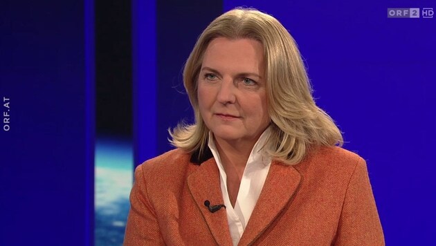 Außenministerin Karin Kneissl (FPÖ) in der ZiB2 (Bild: tvthek.orf.at)