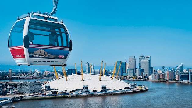 In vielen Städten dieser Welt â013 wie hier in Dubai â013 gehören Seilbahnen längst zum Stadtbild. (Bild: London News Pictures)