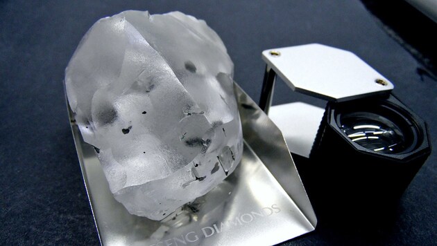 Der in Lesotho entdeckte, 910 Karat schwere Diamant (Bild: AFP/Gem Diamonds)