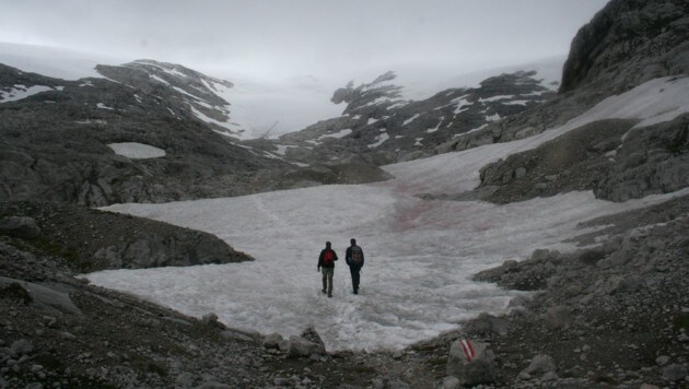 Sie schwinden dahin, die Gletscherflächen auf unserem Dachstein! (Bild: Werner Pöchinger)