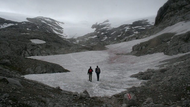 Sie schwinden dahin, die Gletscherflächen auf unserem Dachstein! (Bild: Werner Pöchinger)