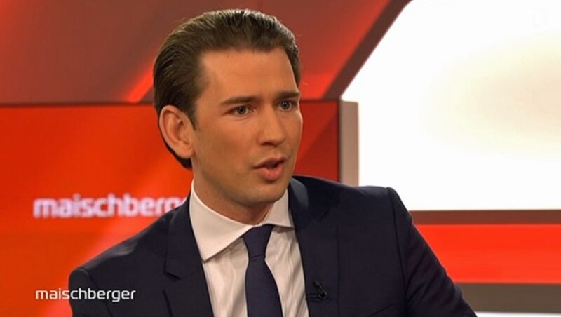 Bundeskanzler Sebastian Kurz bei Sandra Maischberger (Bild: ARD)