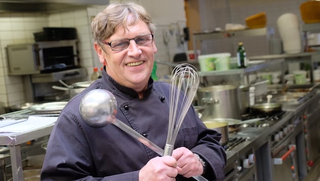 Küchenchef Rudi Grabner (59) hat im Linzer Klosterhof gekündigt. (Bild: Horst Einöder)