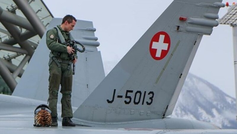 Eine F-18 Hornet der Schweizer Armee (Bild: Bundesheer)