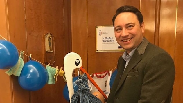 Empfang mit Storch im Büro von LH-Vize Manfred Haimbuchner (Bild von 2018) (Bild: FPÖ)