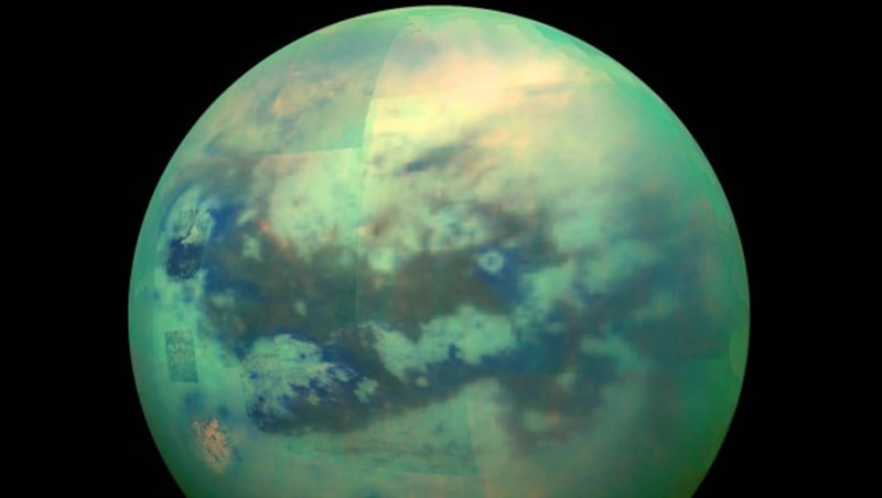 Radaraufnahme der Oberfläche des Saturnmond Titans (Bild: NASA)