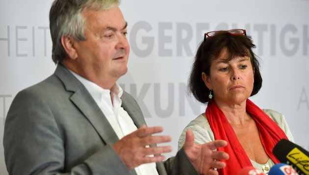 AK-Präsident Johann Kalliauer und SPÖ-Chefin Birgit Gerstorfer kümmerten sich um die missratene Ausschreibung in Ampflwang. (Bild: © Harald Dostal / 2016)
