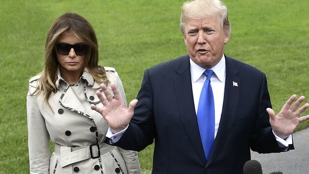 Donald Trump und Ehefrau Melania (Bild: AFP)