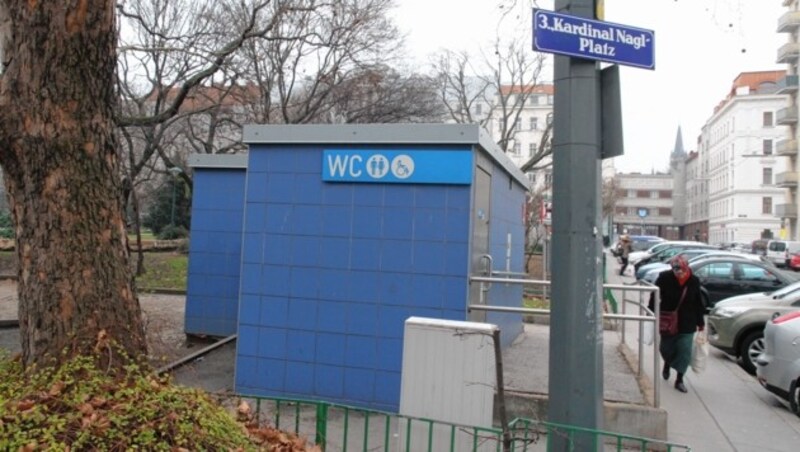 Bei dieser WC-Anlage wurde der 78-Jährige niedergestoßen. (Bild: Schiel Andreas)