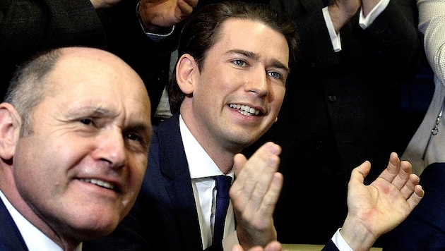 Wolfgang Sobotka und Sebastian Kurz (Bild: APA/Herbert Pfarrhofer)