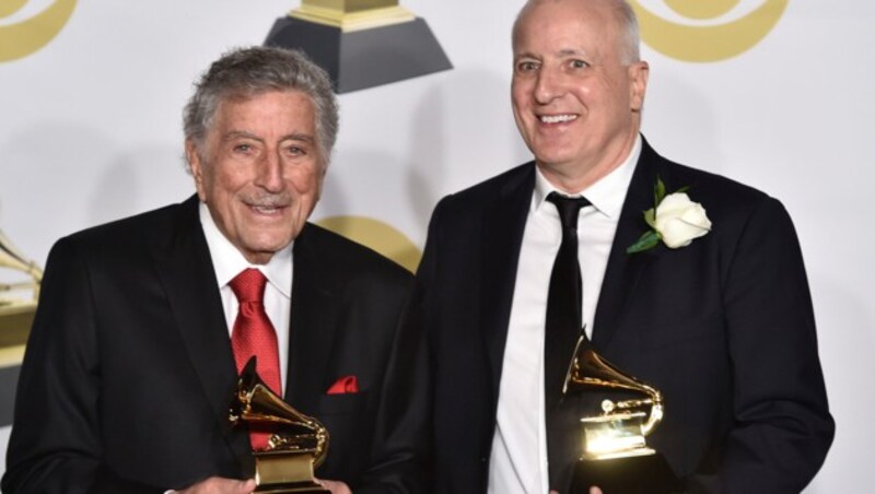 Tony Bennett und Sohn Danny Bennett (Bild: AP)