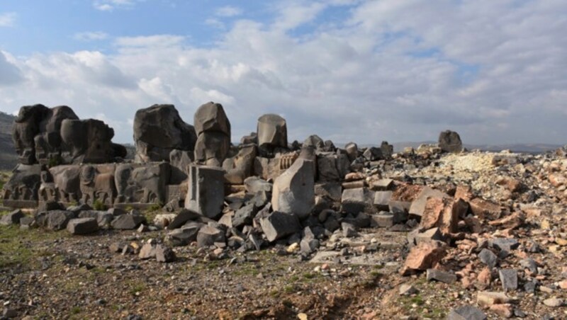 Die Überreste des Tempels in Ain Dara (Bild: AP)