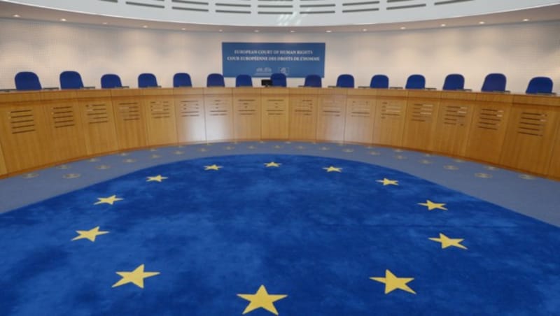 Gerichtssaal im Europäischen Gerichtshof für Menschenrechte in Straßburg (Bild: APA/dpa/Rainer Jensen)