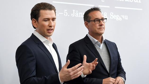 Bundeskanzler Sebastian Kurz und Vizekanzler Heinz-Christian Strache (Bild: APA/ROLAND SCHLAGER)