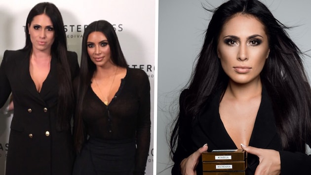 Céline Ausserwöger (r.) versorgt Hollywood mit falschen Wimpern. Auch Kim Kardashian (linkes Bild) hat dank der Rotteneggerin einen sexy Augenaufschlag. (Bild: Sarah Katharina Photography, Ausserwöger)