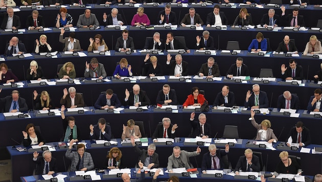 Die meisten Abgeordneten des EU-Parlaments dürfen nicht mehr nach Russland. (Bild: APA/AFP/FREDERICK FLORIN)