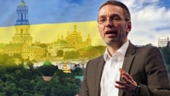 In den von der ukrainischen Armee kontrollierten Gebieten ist die Lage laut Innenminister Herbert Kickl "grundsätzlich ruhig". (Bild: APA/ERWIN SCHERIAU, stock.adobe.com, krone.at-Grafik)