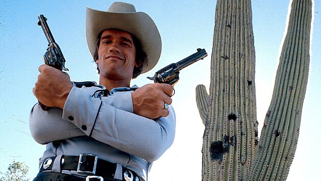 Arnie in "Kaktus Jack". In der Western-Komödie stand er 1979 mit Kirk Douglas vor der Kamera. (Bild: IMDb)