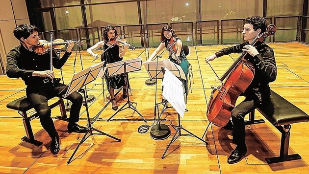 Quatuor Tchalik aus Frankreich gewinnt den Internationalen Mozartwettbewerb (Bild: Markus Tschepp)