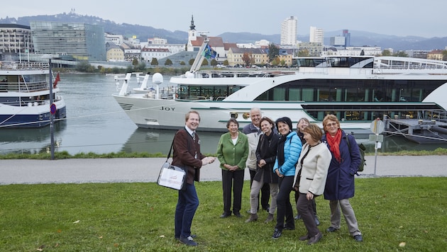Führung an der Linzer Donau (Bild: Erwin Wimmer)