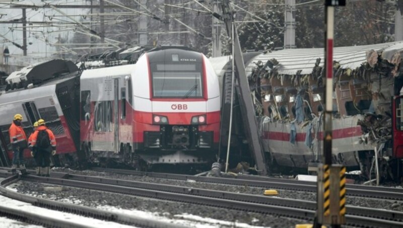 Zugunglück im obersteirischen Niklasdorf im Februar (Bild: APA/ERWIN SCHERIAU)