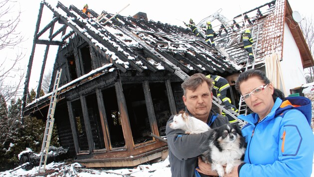 Brand Feuer Feuerwehr st.marein (Bild: Jauschowetz Christian)