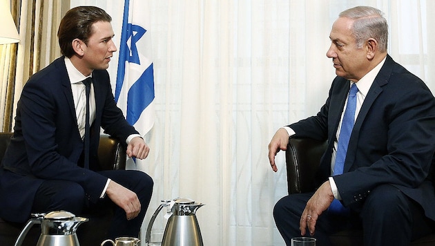 Sebastian Kurz und Benjamin Netanyahu (Bild: Bundeskanzleramt/Dragan Tatic)