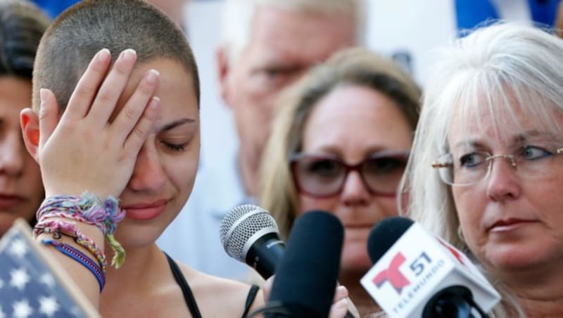 Emma Gonzalez während ihrer Rede in Fort Lauderdale. (Bild: AFP)