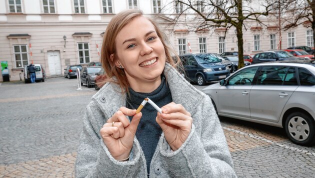 Julia Schober (19) spricht sich klar gegen das Paffen aus (Bild: Markus Tschepp)