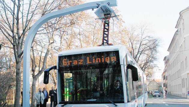 neuer elektrobus in graz gvb verkehr (Bild: Kronenzeitung)