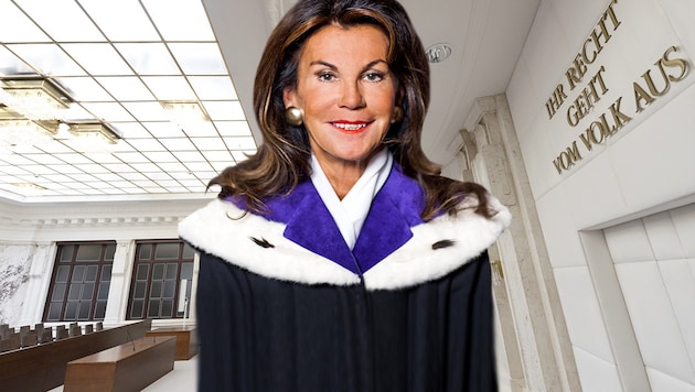 Die Präsidentin des Verfassungsgerichtshofs, Brigitte Bierlein (Bild: APA/VFGH/BIENIEK,APA/HANS KLAUS TECHT, krone.at-Grafik)