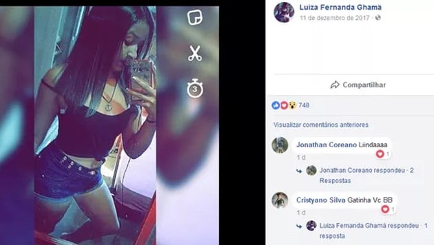 Die 17-Jährige Luiza Fernanda Ghamä aus Brasilien starb an einem Stromschlag, als sie beim Laden ihres Smartphones Musik hörte. (Bild: Screenshot facebook.com)