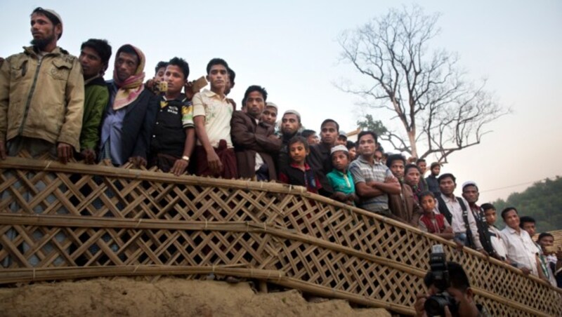 Rohingya-Flüchtlinge in einem Lager in Bangladesch (Bild: AP)