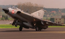 Jahrzehntelang auch über Österreich im Einsatz: Der Saab „Draken“