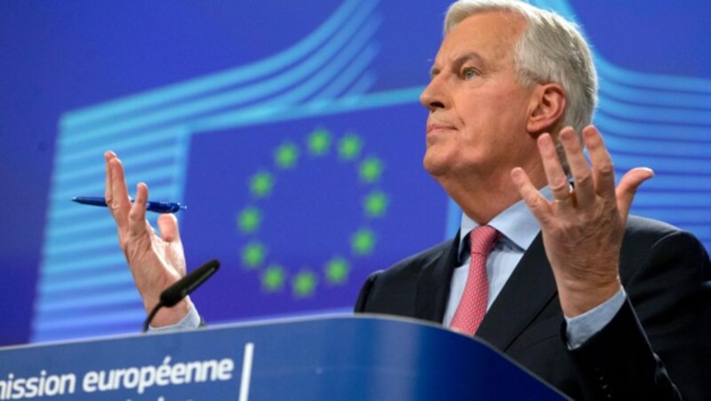 EU Chefunterhändler Michel Barnier erinnerte an die bisher getätigten Abmachungen. (Bild: AP)