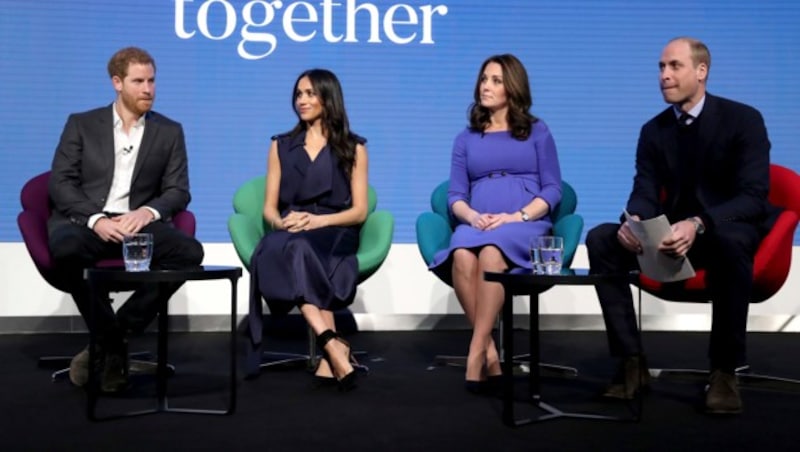 Prinz Harry, Meghan Markle, Herzogin Kate und Prinz William (Bild: 2018 Getty Images)