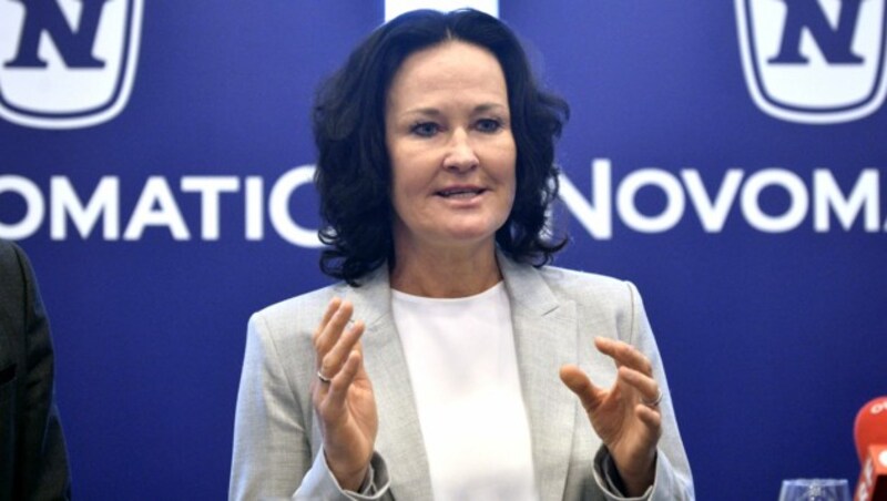 Eva Glawischnig stellt sich als Head of Corporate Responsibilty und Sustainability bei Novomatic vor. (Bild: APA/Herbert Pfarrhofer)