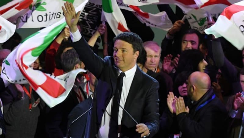 Matteo Renzi, der wankende Spitzenkandidat des Partito Democratico (PD) (Bild: AFP)