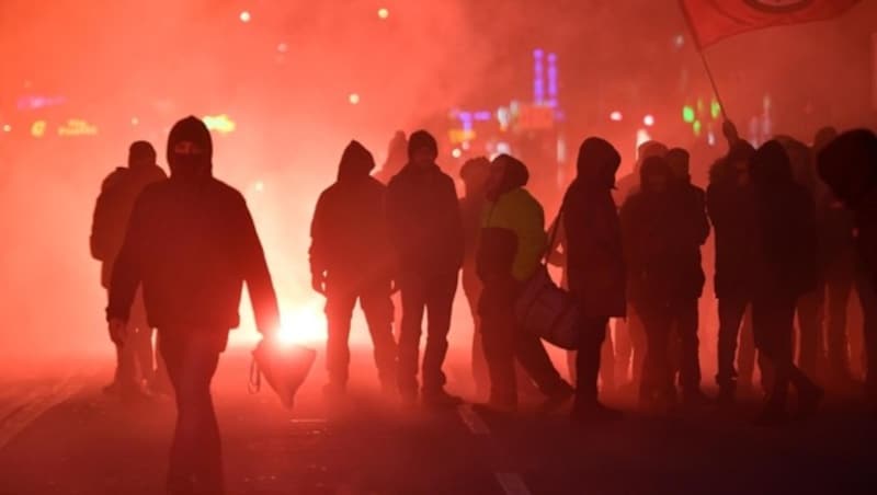 Italienische Demonstranten (Bild: ANSA)