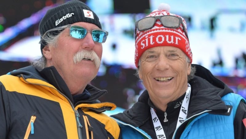 Ferdinand Hirscher und ÖSV-Boss Peter Schröcksnadel (Bild: APA/BARBARA GINDL)