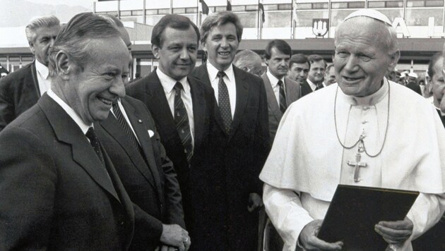 Papst Johannes Paul II. im Jahr 1988 in Salzburg (Bild: Wolfgang Weber)