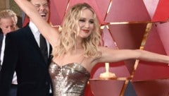 Jennifer Lawrence sorgte am Red Carpet für Stimmung. (Bild: 2018 Invision)