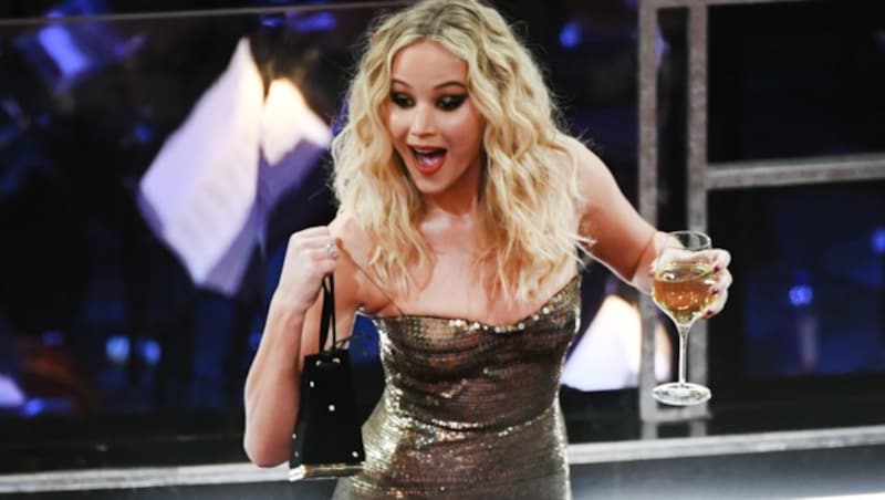 Jennifer Lawrence sichtlich gut gelaunt. (Bild: 2018 Getty Images)