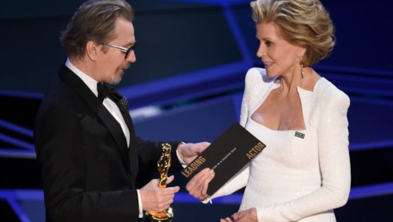 Jane Fonda gratulierte Gary Oldman zu seinem Oscar. (Bild: 2018 Invision)