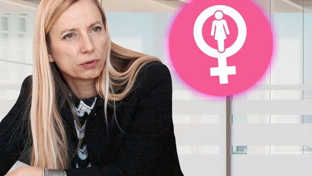 Frauenministerin Juliane Bogner-Strauß will das Frauenvolksbegehren nicht unterschreiben. (Bild: Martin A. Jöchl, krone.at-Grafik, stock.adobe.com)