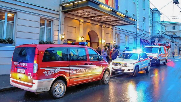 Feuerwehr-Einsatz beim Hotel Sacher (Bild: Markus Tschepp)