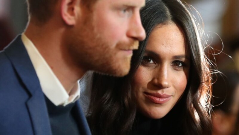 Meghan Markle mit Prinz Harry (Bild: AFP)