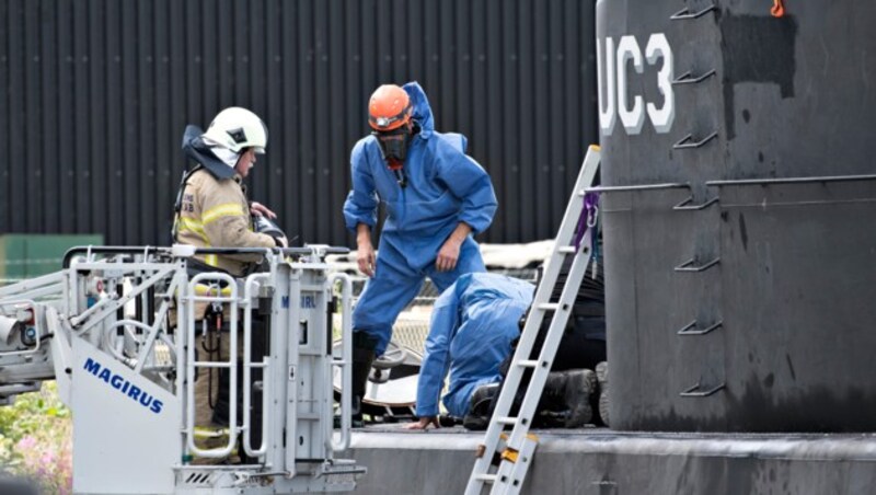 Die „Nautilus“ wurde nach dem Tod von Kim Wall geborgen und von Ermittlern untersucht. (Bild: AFP)