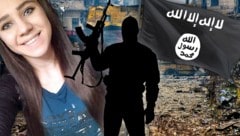 So sah Sabina S. aus, bevor sie zum Islam konvertierte. (Bild: Interpol, APA/AFP/George OURFALIAN, thinkstockphotos.de, krone.at-Grafik)